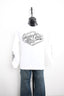 Licensed Product Men's Cracked Classic Trademark B&S White Long Sleeve T-Shirt