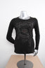 Licensed Product Womens Decorated Ribbed Black Long Sleeve T-Shirt
