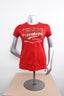 Licensed Product Womens Gilded Sport Foil Print Red Short Sleeve T-Shirt