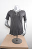 Licensed Product Womens Raised Grommet Laced Grey Half Sleeve T-Shirt