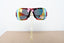 Licensed Product Red Frame Grey Pink Gradient Lens Sunglasses