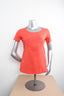 Licensed Product Womens Embossed Logo Coral Short Sleeve T-Shirt