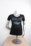 Licensed Product Womens Knack Wings V-Neck Black Short Sleeve T-Shirt