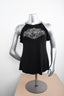 Licensed Product Womens Laced Shield High Neck Ruffle Black Sleeveless Tank