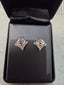 Licensed Product Womens Sterling Silver Chevron Marcasite Post Earrings