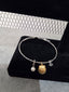 Licensed Product Womens Stainless Steel Seashell Charm Bangle Bracelet – Adjustable