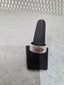 Licensed Product Mens .925 Silver Hammered Rose Gold Plated Ring