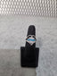 Licensed Product Womens .925 Silver Floral Filigree Heart with Swiss Blue Stones Ring