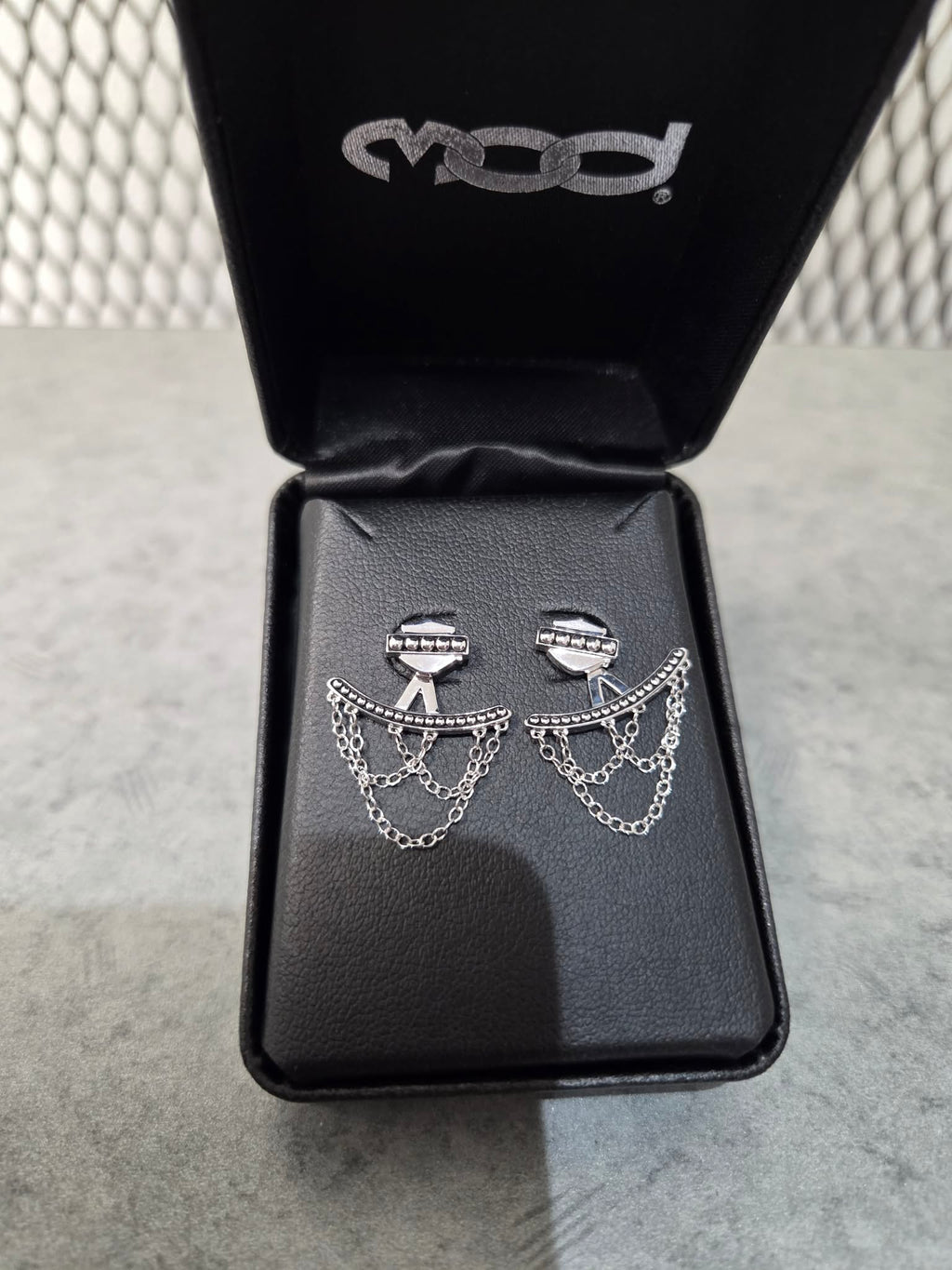 Licensed Product Womens .925 Sterling Silver Chandelier Chain Beaded Ear Jacket Earrings
