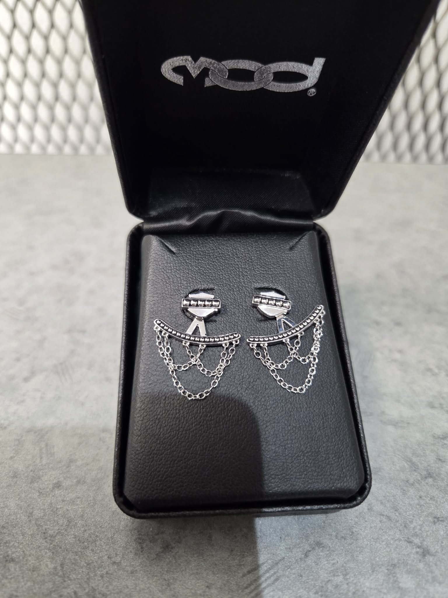 Licensed Product Womens .925 Sterling Silver Chandelier Chain Beaded Ear Jacket Earrings