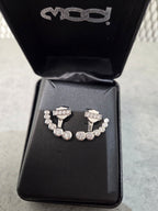 Licensed Product Womens .925 Sterling Silver Infinity Bling Ear Jacket Earrings
