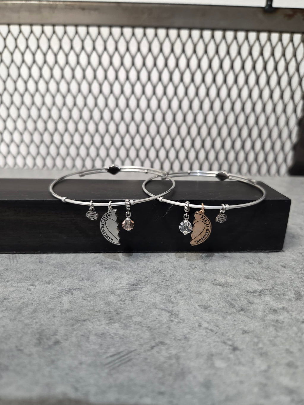 Licensed Product Womens Stainless Steel Best Friends Charm Set of 2 Bangles Bracelet - Adjustable