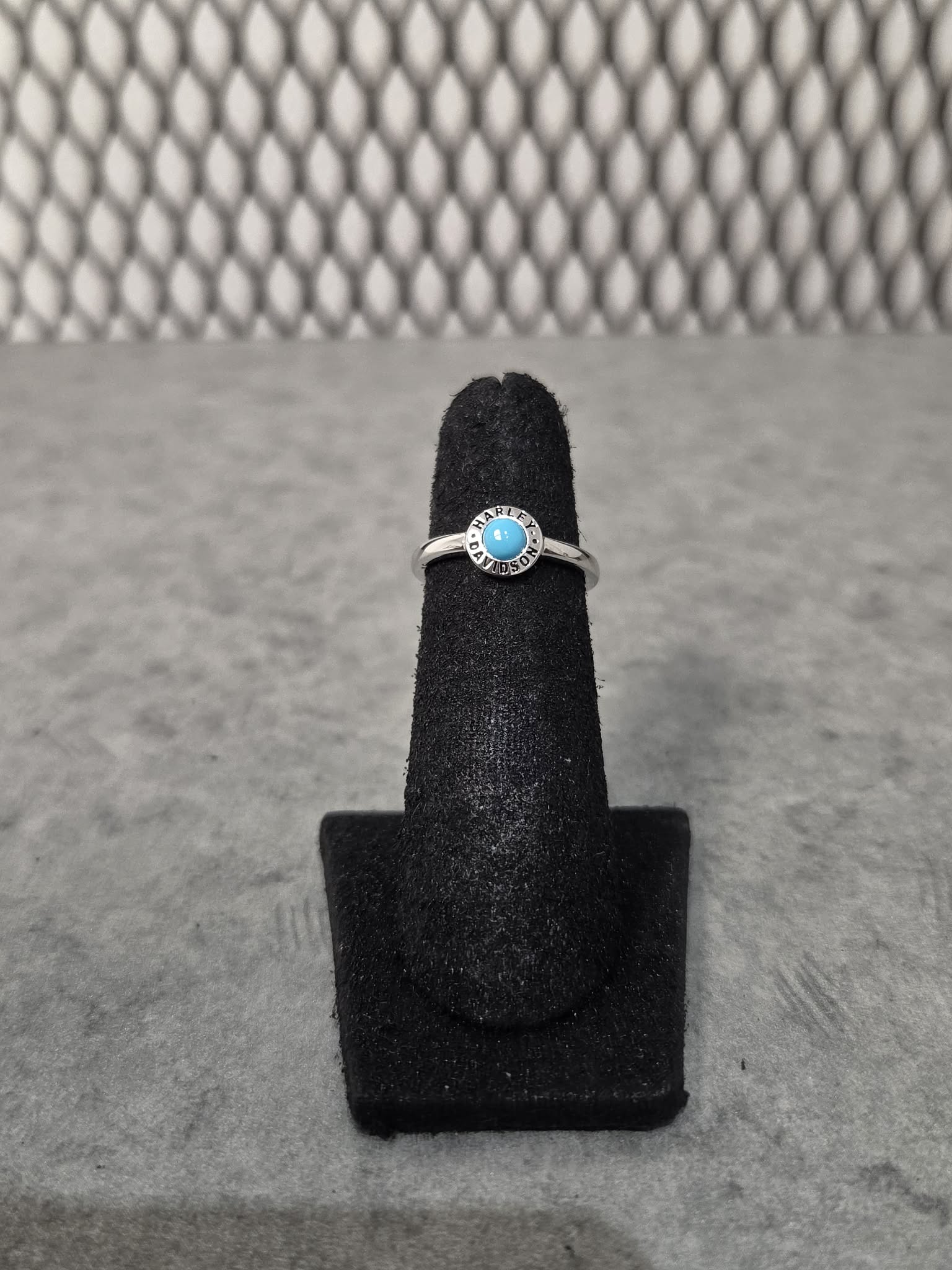 Licensed Product Womens .925 Silver Turquoise Stone Stackable Ring