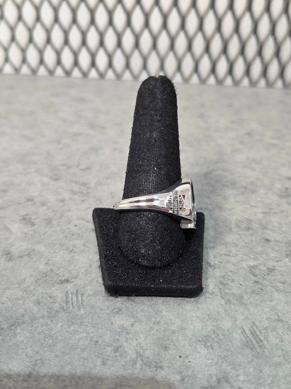 Licensed Product Mens Sterling Silver Black Onyx Willie G Skull Ring
