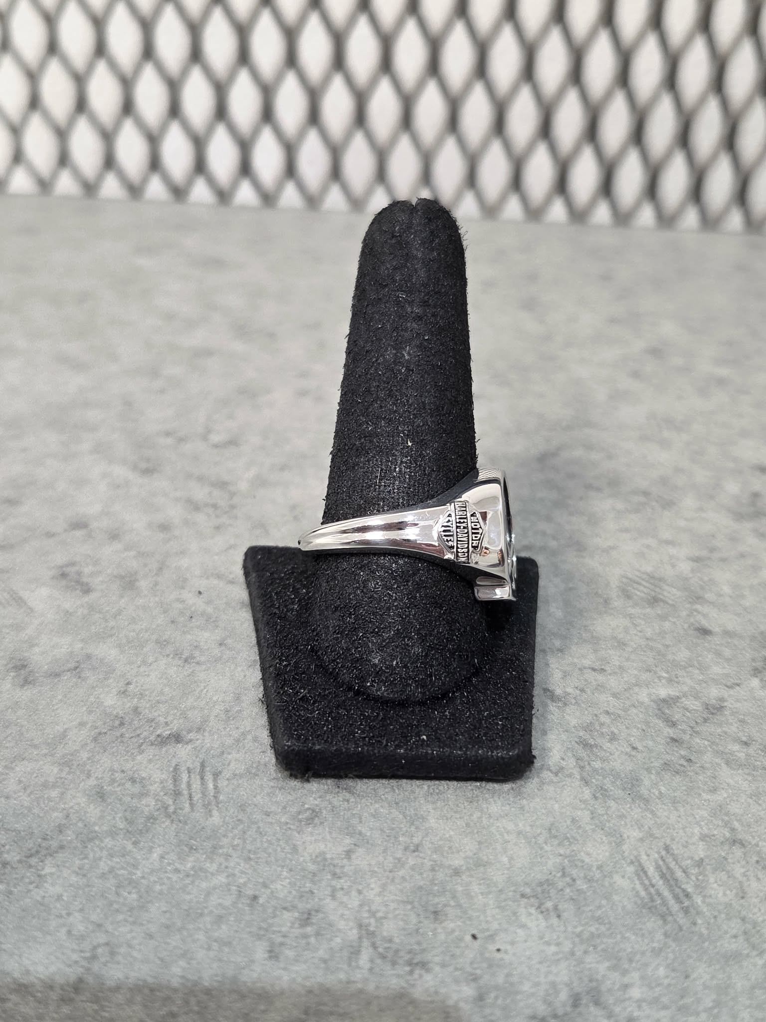 Licensed Product Mens Sterling Silver Black Onyx Willie G Skull Ring