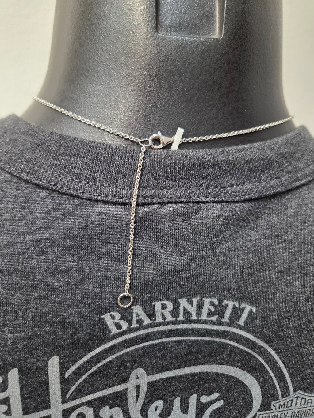 Licensed Product  Womens .925 Silver Round Wine Colored Enameled Necklace - Adjustable