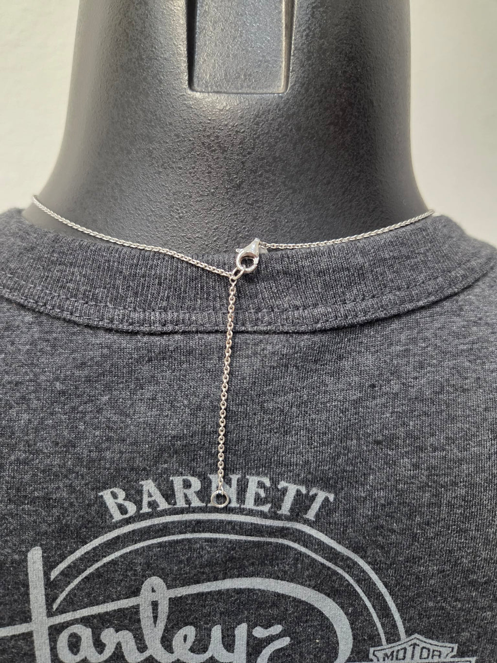 Licensed Product Womens .925 Silver Multi Chain Drop Necklace – Adjustable