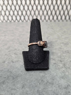 Licensed Product Womens Rose Gold Skull & Stone Ring