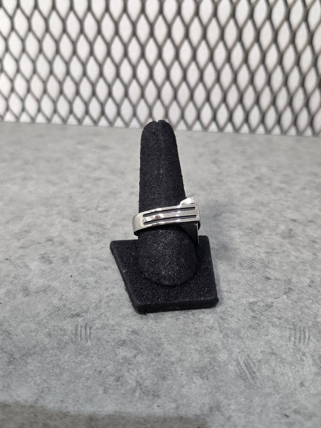 Licensed Product Mens Stainless Steel Large Black Celtic Enamel Signet Ring