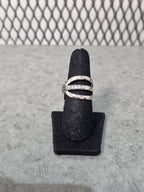 Licensed Product Womens .925 Silver Bling Cross Over Split Ring