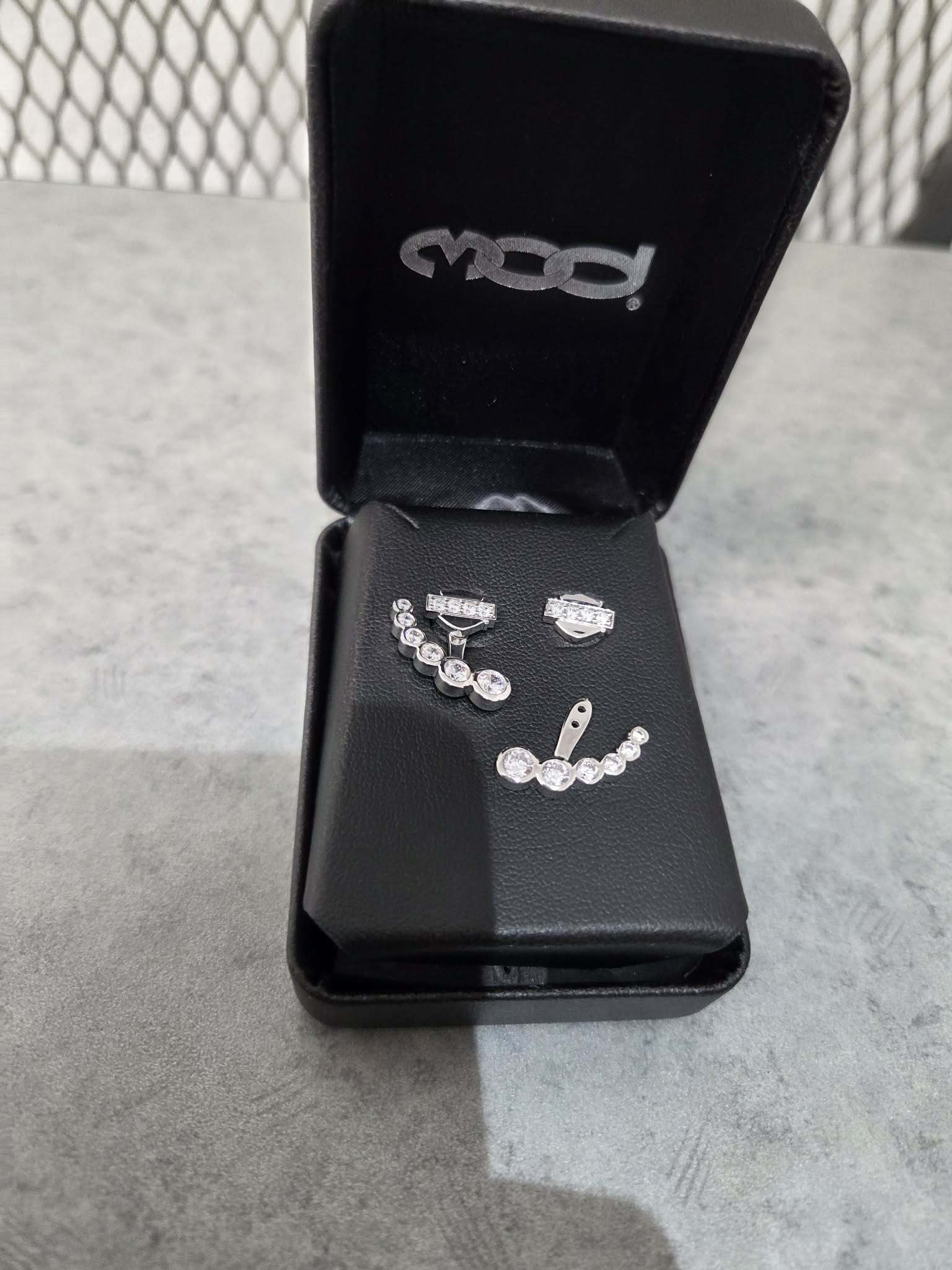 Licensed Product Womens .925 Sterling Silver Infinity Bling Ear Jacket Earrings Secondary image