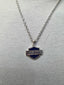 Licensed Product Mens Stainless Steel Small Blue Celtic Enamel Necklace
