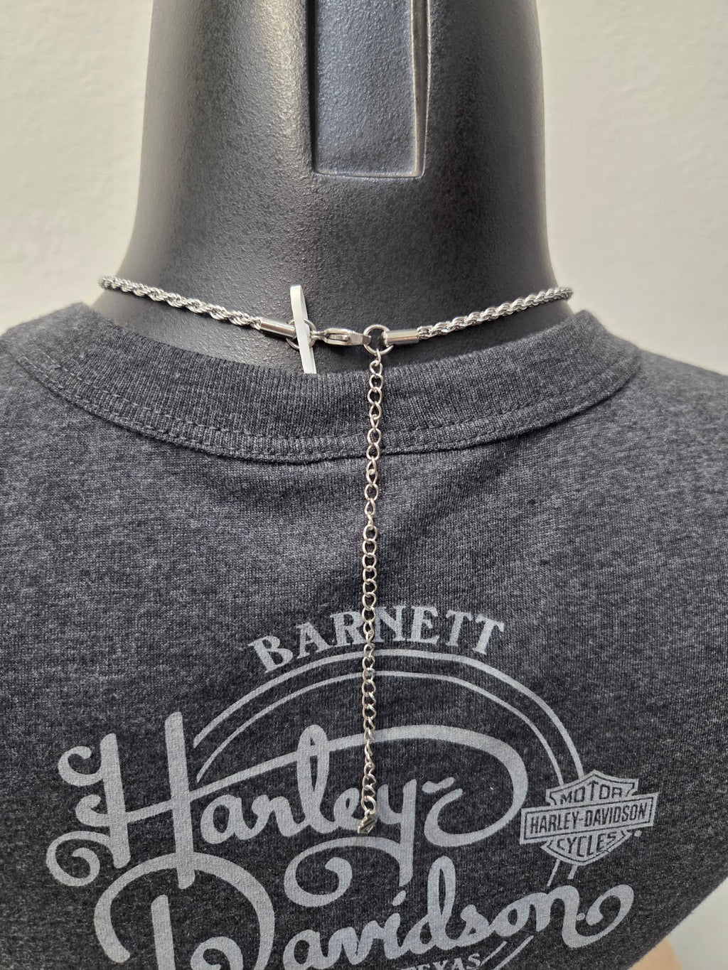 Licensed Product Womens Stainless Steel Rope Chain Necklace – Adjustable