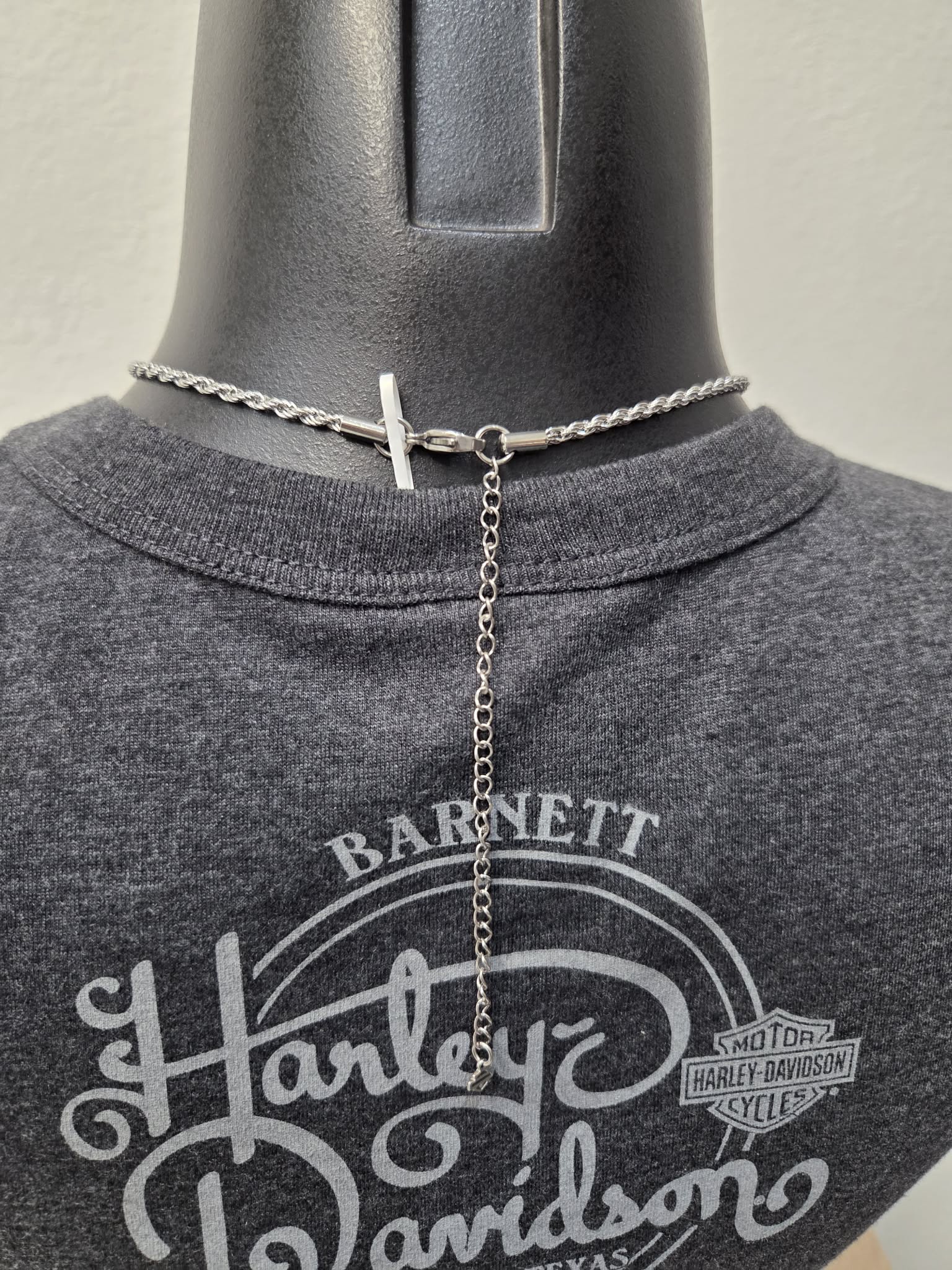 Licensed Product Womens Stainless Steel Rope Chain Necklace – Adjustable