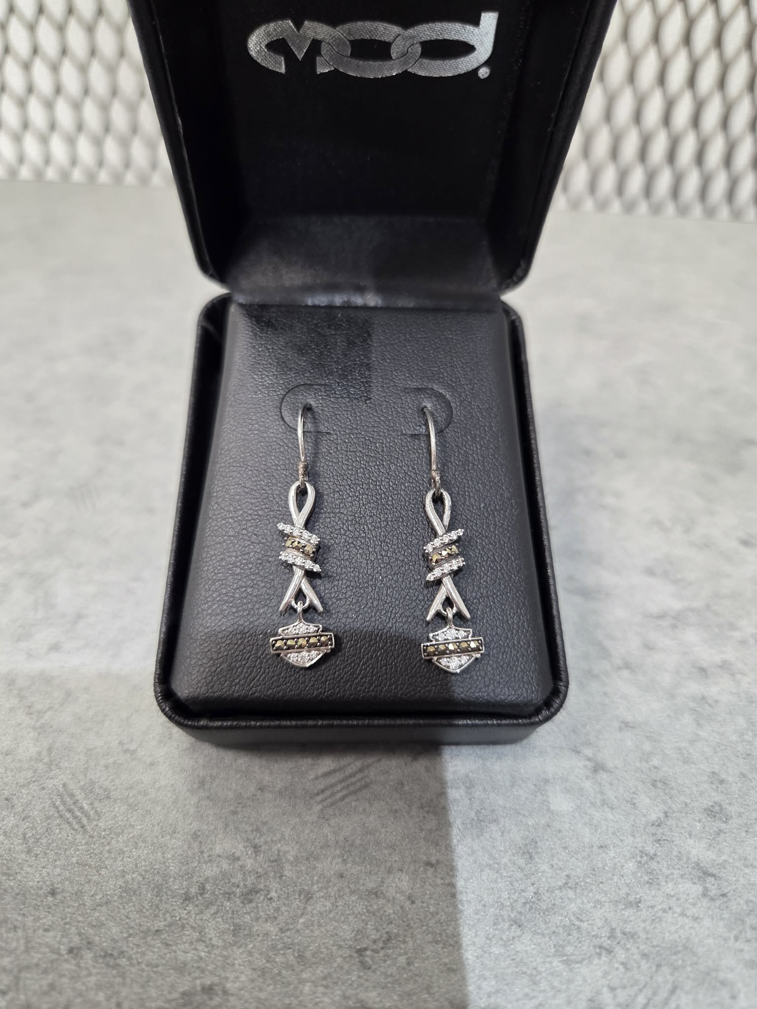 Licensed Product Womens Bling Barb Wire French Hook Earrings Main image