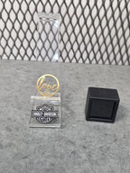Licensed Product Womens Stainless Steel Large Gold Tone "Love" Script Circle Locket Plate
