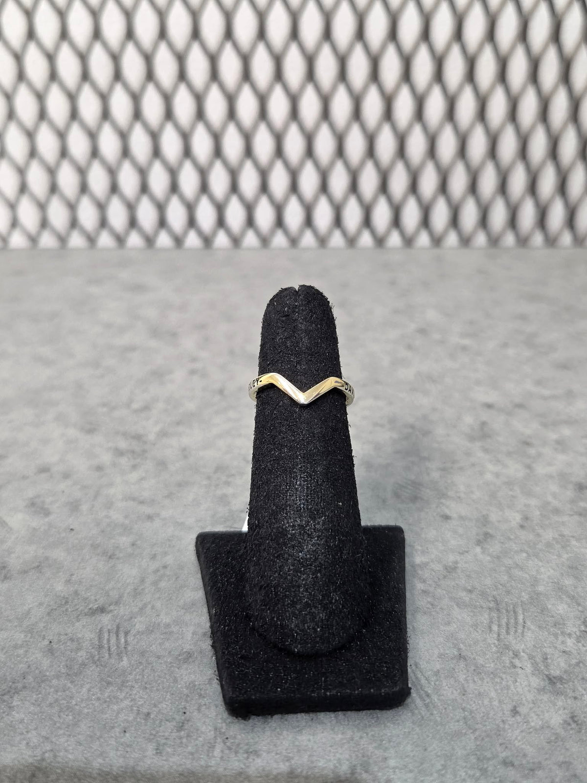 Licensed Product Womens .925 Silver Gold Plated Curved Stackable Ring Main image