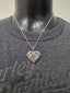 Licensed Product H-D Womens .925 Silver Flame Heart Necklace