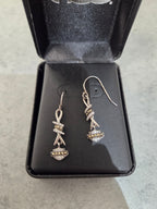 Licensed Product Womens Bling Barb Wire French Hook Earrings