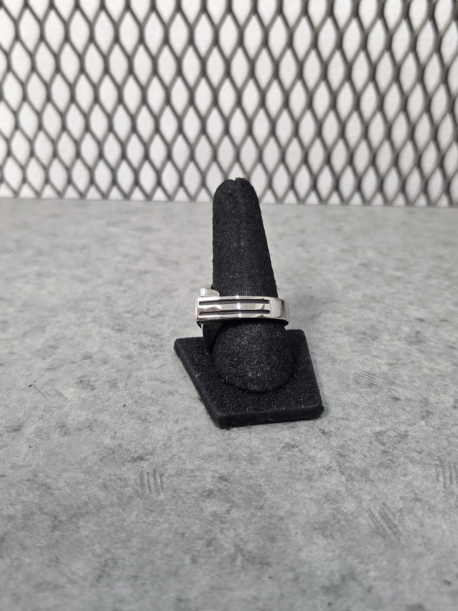 Licensed Product Mens Stainless Steel Large Black Celtic Enamel Signet Ring