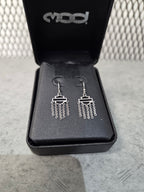 Licensed Product Womens .925 Silver Outline Chain Earrings