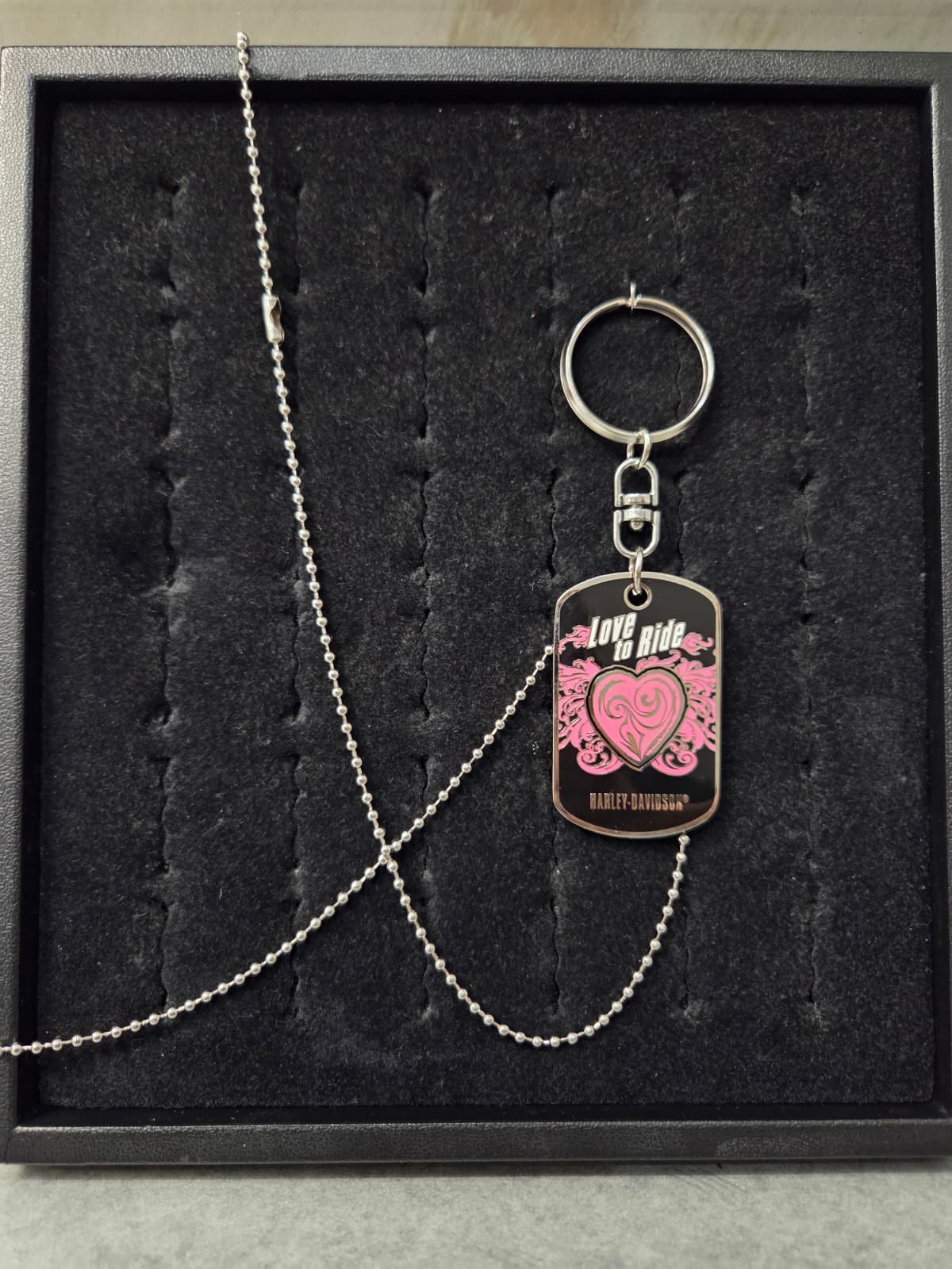 Licensed Product Love To Ride Heart 2" Dog Tag Main image