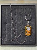 Licensed Product Mens Skull Orange Motors 2" Dog Tag