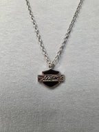 Licensed Product Mens Stainless Steel Small Black Celtic Enamel Necklace