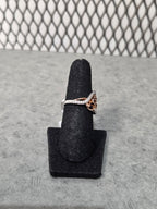 Licensed Product Womens .925 Silver Rose Gold Plated Bling Filigree Ring