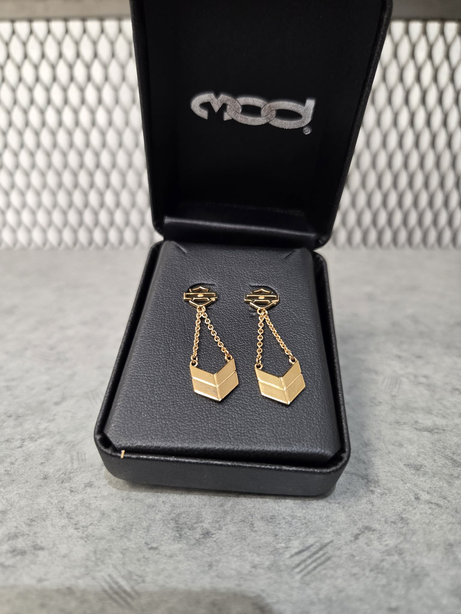 Licensed Product Womens .925 Sterling Silver Insignia  Gold Plated Chandelier Earrings