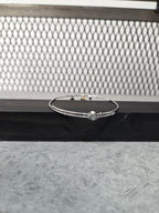 Licensed Product Womens Stainless Steel Seashell Charm Bangle Bracelet – Adjustable