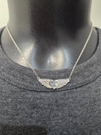 Licensed Product Womens Pink Bling Harley Girl Wing Necklace – Adjustable