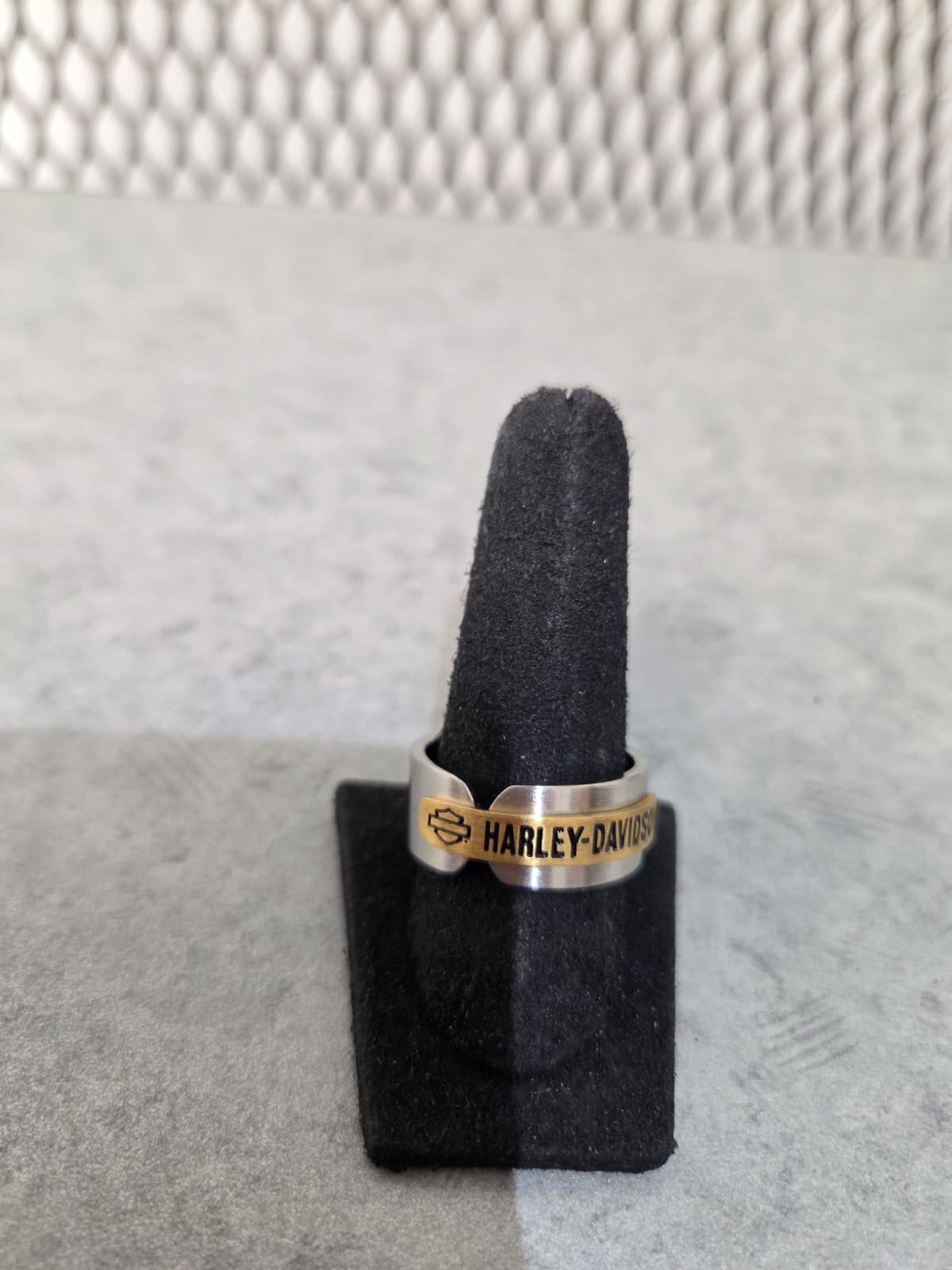 Licensed Product Mens Stainless Steel Gold Tone & Steel Wrap Band Ring