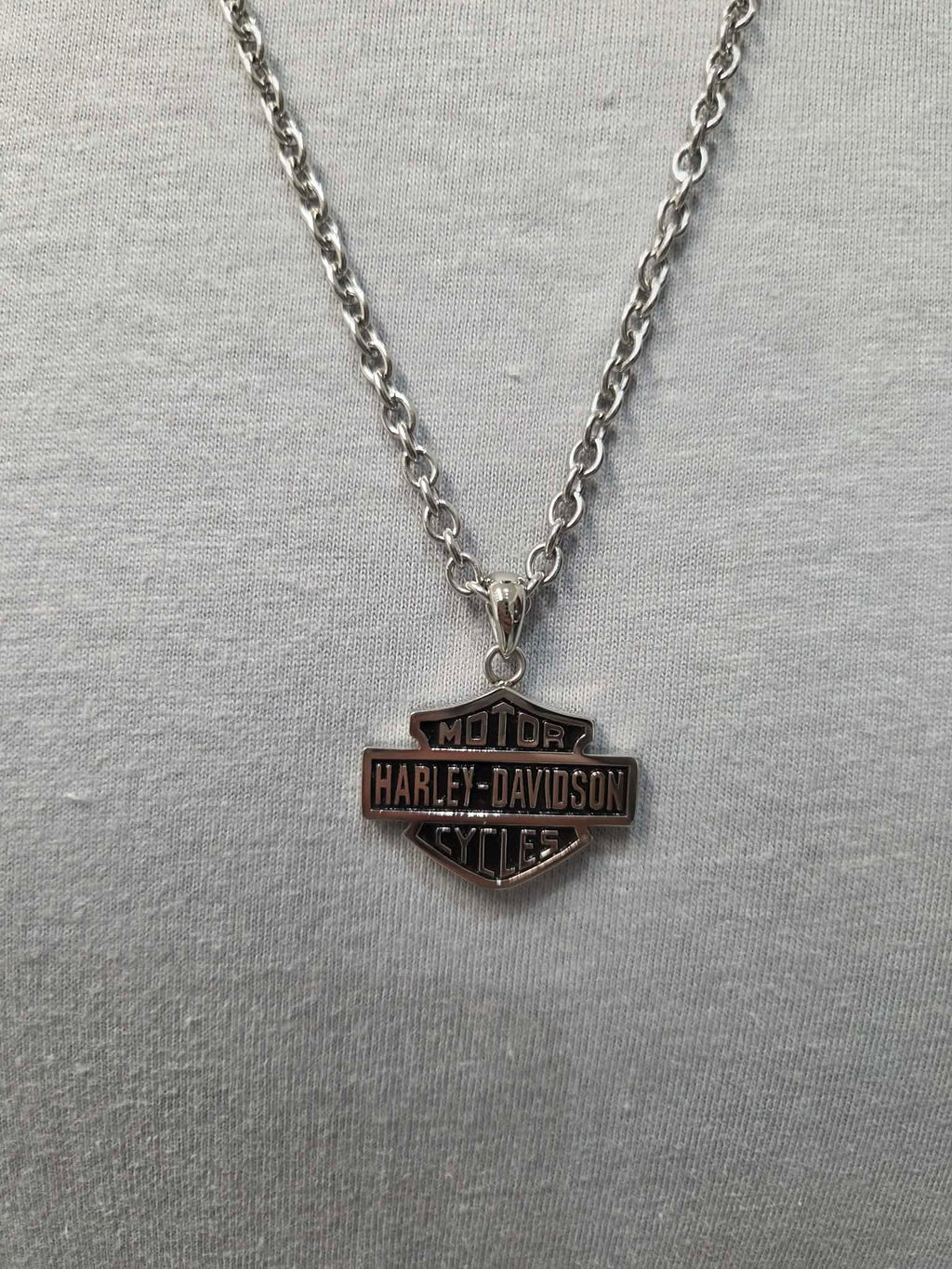 Licensed Product Mens Stainless Steel Small Black Celtic Enamel Necklace