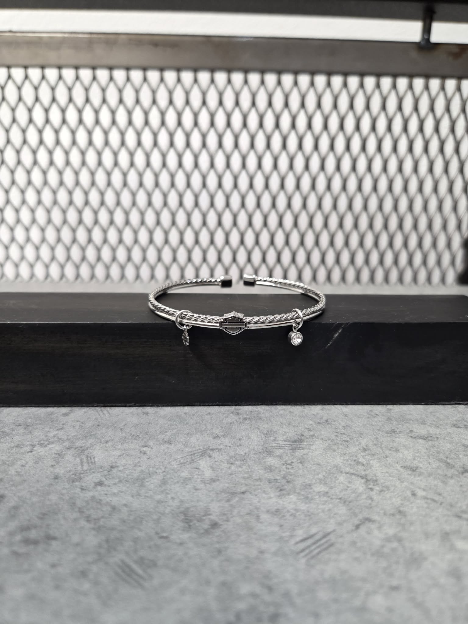 Licensed Product Womens Stainless Steel Silver Tone Braided & Smooth Double Bangle Bracelet Main image
