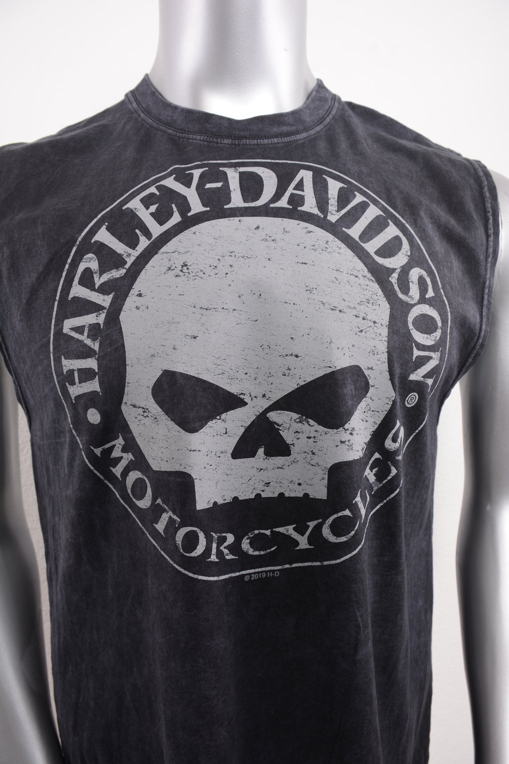 Licensed Product Mens Willie G Stress II Mineral Wash Black Sleeveless Muscle T-Shirt