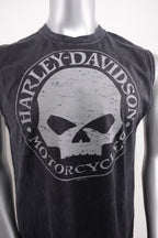 Licensed Product Mens Willie G Stress II Mineral Wash Black Sleeveless Muscle T-Shirt