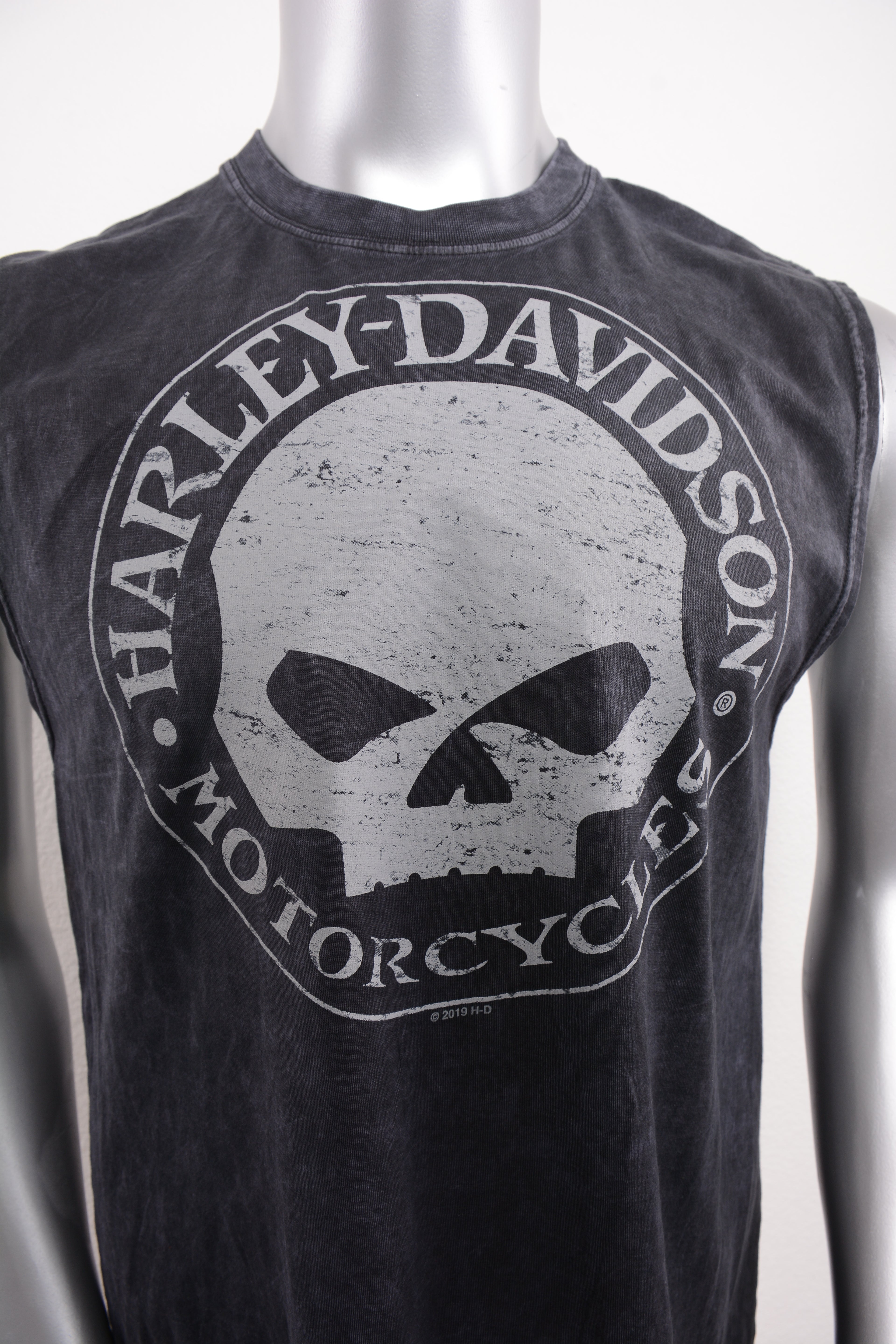 Licensed Product Mens Willie G Stress II Mineral Wash Black Sleeveless Muscle T-Shirt