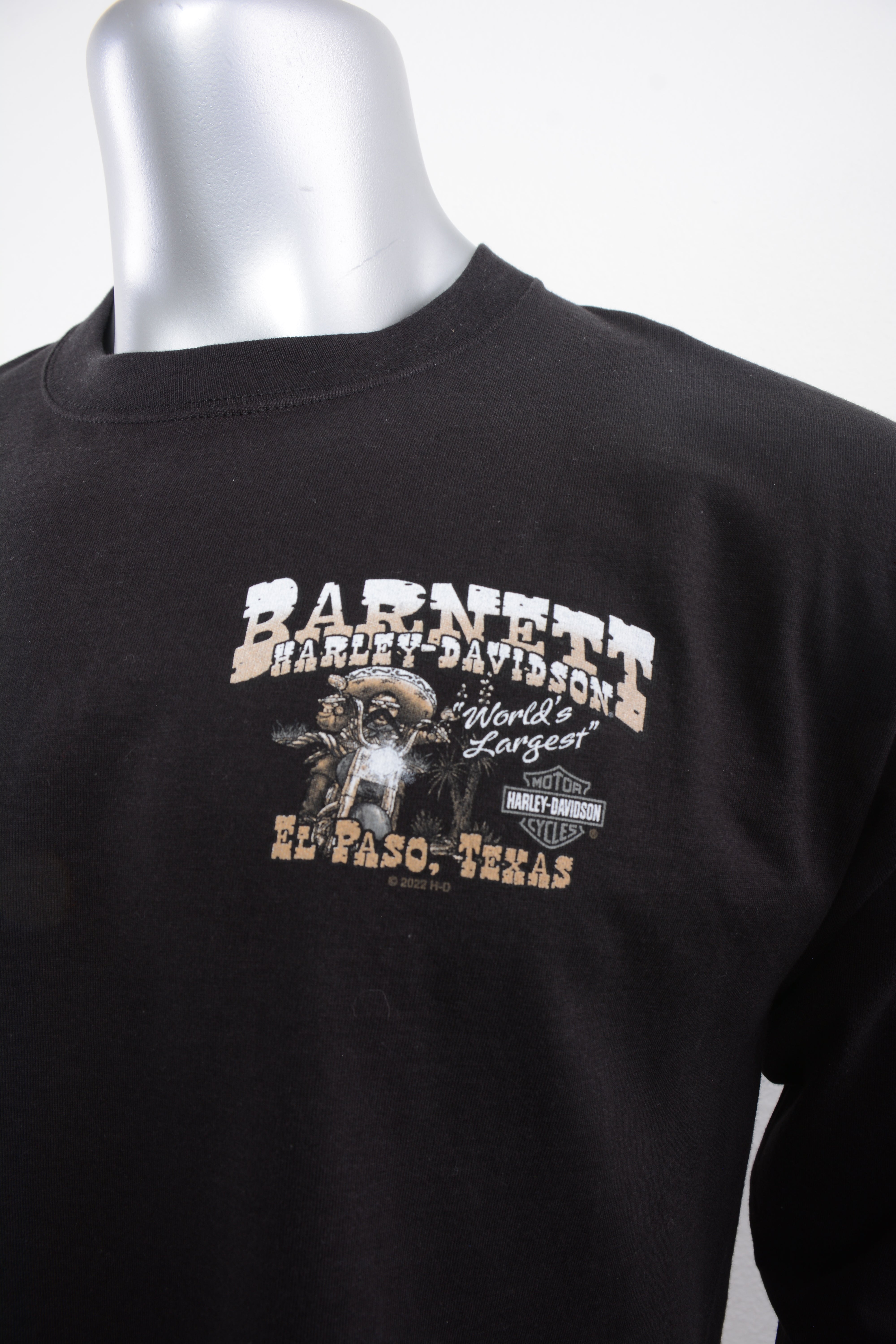Licensed Product Mens Mexican Bandit Mini Crest Front Grey Ink Black Long Sleeve T-Shirt Secondary image