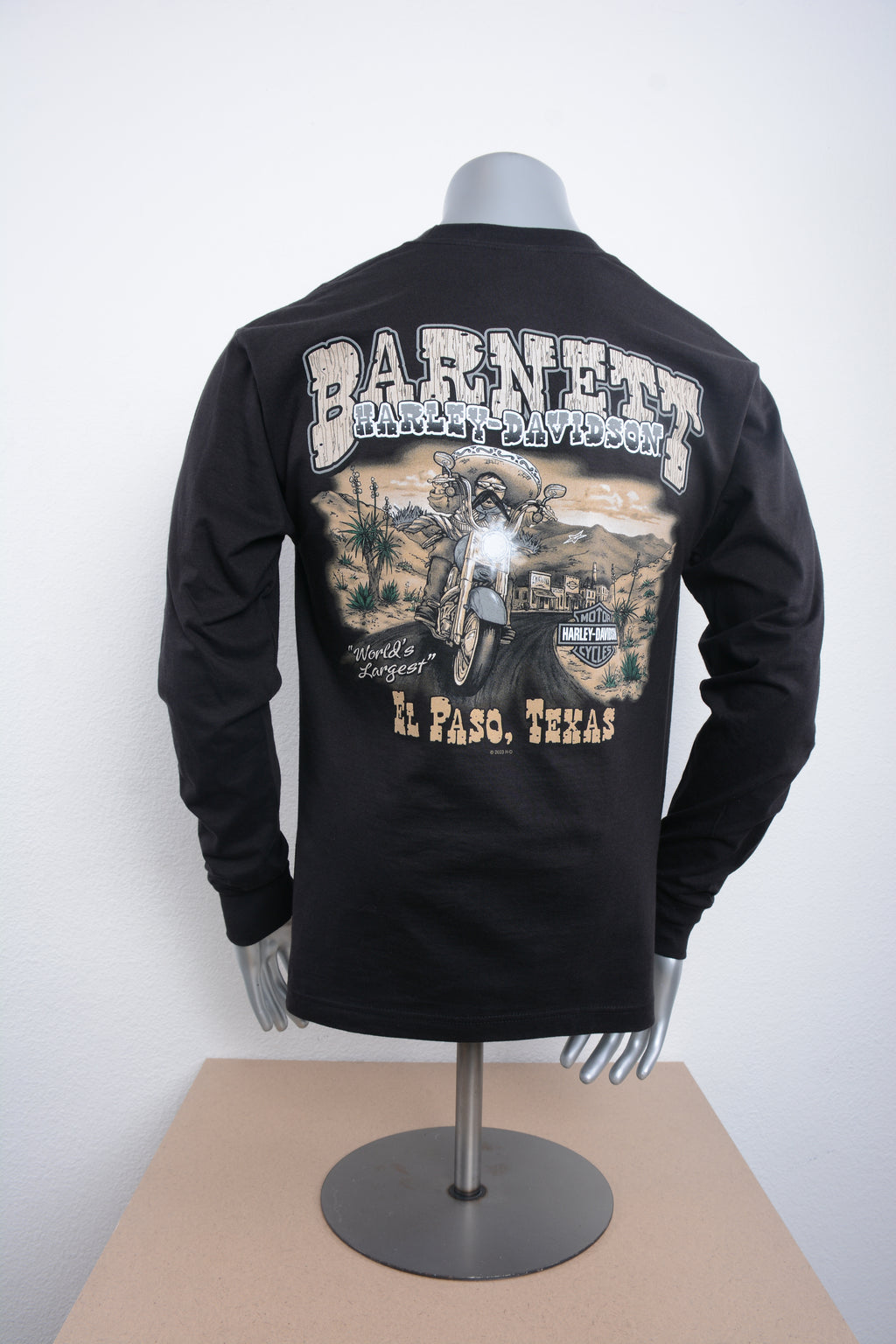 Licensed Product Mens Mexican Bandit Mini Crest Front Grey Ink Black Long Sleeve T-Shirt